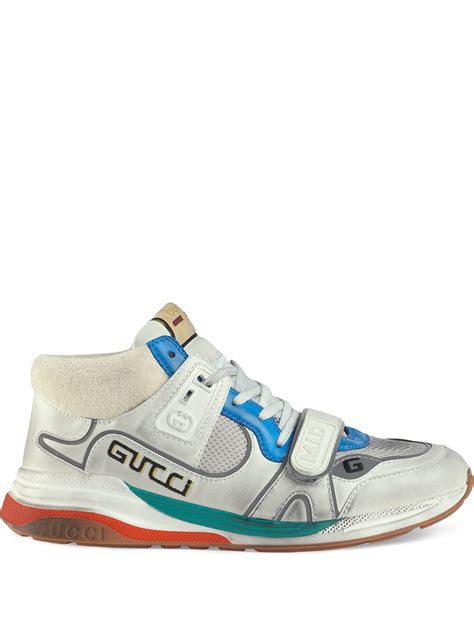 gucci high top white sneakers|gucci ultrapace sneakers.